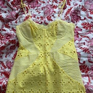 Yellow Corset Mini Dress